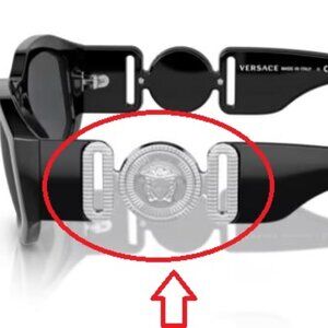 VERSACE VE4361 4483D Sunglasses Replacement Temple Medusa Head Logo Trim New 2pc